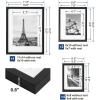 imageSONGMICS Picture Frames Set of 7 Pieces One 11 x 14 Inches Two 8 x 10 Inches Four 6 x 8 Inches with White Mat Real Glass for Multiple Photos Black URPF37BK11 x 14  8 x 10  6 x 8