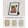 imageSONGMICS Picture Frames Set of 7 Pieces One 11 x 14 Inches Two 8 x 10 Inches Four 6 x 8 Inches with White Mat Real Glass for Multiple Photos Black URPF37BK11 x 14