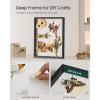 imageSONGMICS Picture Frames Set of 7 Pieces One 11 x 14 Inches Two 8 x 10 Inches Four 6 x 8 Inches with White Mat Real Glass for Multiple Photos Black URPF37BK11 x 14