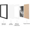 imageSONGMICS Picture Frames Set of 7 Pieces One 11 x 14 Inches Two 8 x 10 Inches Four 6 x 8 Inches with White Mat Real Glass for Multiple Photos Black URPF37BK11 x 14  8 x 10  6 x 8