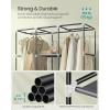 imageSONGMICS Portable Closet 512 Inch Large Capacity Wardrobe Closet Organizer with Fabric Cover Hanging Rods and Shelves 512 x 177 x 661 Inches for Bedroom Living Room Dove Grey URYG096G01Grey