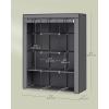 imageSONGMICS Portable Closet 512 Inch Large Capacity Wardrobe Closet Organizer with Fabric Cover Hanging Rods and Shelves 512 x 177 x 661 Inches for Bedroom Living Room Dove Grey URYG096G01Grey
