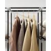 imageSONGMICS Portable Closet Clothes Storage Organizer with 10 Shelves 1 Clothes Hanging Rail NonWoven Fabric Closet Metal Frame 51 x 177 x 661 Inches Grey URYG93GBlack