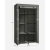 imageSONGMICS Portable Closet Clothes Storage Organizer with 10 Shelves 1 Clothes Hanging Rail NonWoven Fabric Closet Metal Frame 51 x 177 x 661 Inches Grey URYG93GSage Green
