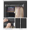 imageSONGMICS Portable Closet Clothes Storage Organizer with 10 Shelves 1 Clothes Hanging Rail NonWoven Fabric Closet Metal Frame 51 x 177 x 661 Inches Grey URYG93GBlack