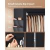 imageSONGMICS Portable Closet Wardrobe Closet Organizer with Cover 4 Hanging Rods and Shelves 4 Side Pockets 669 x 177 x 657 Inches Large Capacity for Bedroom Living Room Gray URYG094G02Ink Black