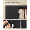 imageSONGMICS Portable Closet Wardrobe Closet Organizer with Cover 4 Hanging Rods and Shelves 4 Side Pockets 669 x 177 x 657 Inches Large Capacity for Bedroom Living Room Gray URYG094G02Ink Black