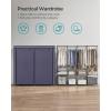 imageSONGMICS Portable Closet Wardrobe Closet Organizer with Cover 4 Hanging Rods and Shelves 4 Side Pockets 669 x 177 x 657 Inches Large Capacity for Bedroom Living Room Gray URYG094G02Dark Blue