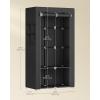 imageSONGMICS Portable Closet Wardrobe Closet Organizer with Cover 4 Hanging Rods and Shelves 4 Side Pockets 669 x 177 x 657 Inches Large Capacity for Bedroom Living Room Gray URYG094G02Ink Black