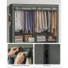imageSONGMICS Portable Closet Wardrobe Closet Organizer with Cover 4 Hanging Rods and Shelves 4 Side Pockets 669 x 177 x 657 Inches Large Capacity for Bedroom Living Room Gray URYG094G02Sage Green