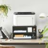 imageSONGMICS Printer Stand for Desk Home Desktop Printer Stand with Storage Shelves for Office Steel Frame MultiPurpose Rack 159 x 118 x 87 Inches Matte Black UOMC101B01Matte Black