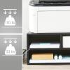 imageSONGMICS Printer Stand for Desk Home Desktop Printer Stand with Storage Shelves for Office Steel Frame MultiPurpose Rack 159 x 118 x 87 Inches Matte Black UOMC101B01Matte Black