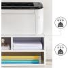 imageSONGMICS Printer Stand for Desk Home Desktop Printer Stand with Storage Shelves for Office Steel Frame MultiPurpose Rack 159 x 118 x 87 Inches Matte Black UOMC101B01White
