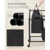imageSONGMICS Rolling Laundry Sorter Basket with 4 Removable Bags Laundry Hamper Cart for Bedroom Bathroom 4 x 119 Gallons Slate Gray URLS103G01Ink Black