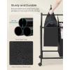 imageSONGMICS Rolling Laundry Sorter Basket with 4 Removable Bags Laundry Hamper Cart for Bedroom Bathroom 4 x 119 Gallons Slate Gray URLS103G01Ink Black
