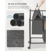 imageSONGMICS Rolling Laundry Sorter Basket with 4 Removable Bags Laundry Hamper Cart for Bedroom Bathroom 4 x 119 Gallons Slate Gray URLS103G01Slate Gray