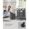 imageSONGMICS Rolling Laundry Sorter Basket with 4 Removable Bags Laundry Hamper Cart for Bedroom Bathroom 4 x 119 Gallons Slate Gray URLS103G01Slate Gray