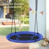 imageSONGMICS Saucer Tree Swing 40 Inch 700 lb Load Includes Hanging Kit Blue and Black UGSW001Q01