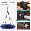 imageSONGMICS Saucer Tree Swing 40 Inch 700 lb Load Includes Hanging Kit Blue and Black UGSW001Q01