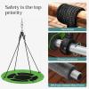 imageSONGMICS Saucer Tree Swing 40 Inch 700 lb Load Includes Hanging Kit Green and Black UGSW001G01