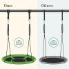 imageSONGMICS Saucer Tree Swing 40 Inch 700 lb Load Includes Hanging Kit Green and Black UGSW001G01