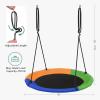 imageSONGMICS Saucer Tree Swing 40 Inch 700 lb Load Textilene Fabric includes Hanging Kit for Kids Outdoor Indoor Heavy Duty Safe Durable Easy Install for Backyard and Home Multicolor UGSW001O02