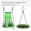 imageSONGMICS Saucer Tree Swing Tent 40 Inch 700 lb Load Textilene Fabric Includes Hanging Kit Detachable for Kids Outdoor Indoor Heavy Duty Safe Durable Easy Install Green UGSW002G01