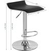 imageSONGMICS Set of 2 Adjustable Bar Swivel Kitchen Breakfast Counter Stools Modern Hydraulic PU Barstools Black
