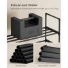 imageSONGMICS Shoe Rack 10Tier Shoe Organizer Metal Storage Shelf Upright or Upside Down for 1122 Pairs for Entryway 118 x 177 x 685 Inches Black ULSA25BKBlack