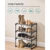 imageSONGMICS Shoe Rack 10Tier Shoe Organizer Metal Storage Shelf Upright or Upside Down for 1122 Pairs for Entryway 118 x 177 x 685 Inches Black ULSA25BKBlack