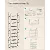 imageSONGMICS Shoe Rack 10Tier Shoe Organizer Metal Storage Shelf Upright or Upside Down for 1122 Pairs for Entryway 118 x 177 x 685 Inches Black ULSA25BKBlack