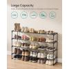 imageSONGMICS Shoe Rack 10Tier Shoe Organizer Metal Storage Shelf Upright or Upside Down for 1122 Pairs for Entryway 118 x 177 x 685 Inches Black ULSA25BKBlack