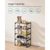 imageSONGMICS Shoe Rack 10Tier Shoe Organizer Metal Storage Shelf Upright or Upside Down for 1122 Pairs for Entryway 118 x 177 x 685 Inches Black ULSA25BKBlack