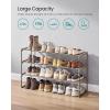 imageSONGMICS Shoe Rack 10Tier Shoe Organizer Metal Storage Shelf Upright or Upside Down for 1122 Pairs for Entryway 118 x 177 x 685 Inches Black ULSA25BKWalnut Brown