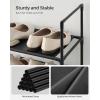 imageSONGMICS Shoe Rack 10Tier Shoe Shelf Shoe Storage Organizer 11 x 177 x 68 Inches Metal Frame NonWoven Fabric Shelves for Entryway Bedroom Black ULSH010B02Black