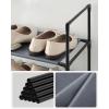 imageSONGMICS Shoe Rack 10Tier Shoe Shelf Shoe Storage Organizer 11 x 177 x 68 Inches Metal Frame NonWoven Fabric Shelves for Entryway Bedroom Black ULSH010B02Grey