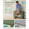 imageSONGMICS Shoe Rack Bench 3Tier Bamboo Shoe Storage Organizer Entryway Bench Holds Up to 286 lb 113 x 276 x 178 Inches for Entryway Bathroom Bedroom Natural ULBS04NForest Green