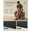 imageSONGMICS Shoe Rack Bench 3Tier Bamboo Shoe Storage Organizer Entryway Bench Holds Up to 286 lb 113 x 276 x 178 Inches for Entryway Bathroom Bedroom Natural ULBS04NInk Black