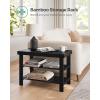 imageSONGMICS Shoe Rack Bench 3Tier Bamboo Shoe Storage Organizer Entryway Bench Holds Up to 286 lb 113 x 276 x 178 Inches for Entryway Bathroom Bedroom Natural ULBS04NInk Black