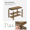 imageSONGMICS Shoe Rack Bench 3Tier Bamboo Shoe Storage Organizer Entryway Bench Holds Up to 286 lb 113 x 276 x 178 Inches for Entryway Bathroom Bedroom Natural ULBS04NYellow Brown