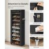 imageSONGMICS Shoe Rack with NonWoven Fabric Cover 9 Tier Storage Shelf for 4050 Pairs of Shoes Entryway Suitable for Sneakers High Heels Flats and Boots Grey RXJ36G01Black