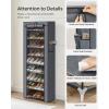 imageSONGMICS Shoe Rack with NonWoven Fabric Cover 9 Tier Storage Shelf for 4050 Pairs of Shoes Entryway Suitable for Sneakers High Heels Flats and Boots Grey RXJ36G01Grey