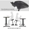 imageSONGMICS Standing Desk Chair Adjustable Ergonomic Wobble Stool 236333 Inches Drafting Chair Swivel Sitting Balance Stool Synthetic Leather Upholstery AntiSlip Bottom Pad Ink Black UOSC12BKInk Black