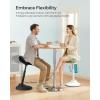 imageSONGMICS Standing Desk Chair Adjustable Ergonomic Wobble Stool 236333 Inches Drafting Chair Swivel Sitting Balance Stool Synthetic Leather Upholstery AntiSlip Bottom Pad Ink Black UOSC12BKInk Black