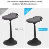 imageSONGMICS Standing Desk Chair Adjustable Ergonomic Wobble Stool 236333 Inches Drafting Chair Swivel Sitting Balance Stool Synthetic Leather Upholstery AntiSlip Bottom Pad Ink Black UOSC12BKSlate Gray