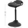 imageSONGMICS Standing Desk Chair Adjustable Ergonomic Wobble Stool 236333 Inches Drafting Chair Swivel Sitting Balance Stool Synthetic Leather Upholstery AntiSlip Bottom Pad Ink Black UOSC12BKInk Black