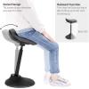 imageSONGMICS Standing Desk Chair Adjustable Ergonomic Wobble Stool 236333 Inches Drafting Chair Swivel Sitting Balance Stool Synthetic Leather Upholstery AntiSlip Bottom Pad Ink Black UOSC12BKSlate Gray