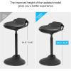 imageSONGMICS Standing Desk Chair Adjustable Ergonomic Wobble Stool 236333 Inches Drafting Chair Swivel Sitting Balance Stool Synthetic Leather Upholstery AntiSlip Bottom Pad Ink Black UOSC12BKInk Black