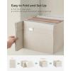 imageSONGMICS Storage Baskets Set of 2 Extra Large Storage Bins for Organizing 30L 157 x 118 x 98 Inches Fabric Storage Cubes for Shelves Easy to Clean Foldable 2 Handles Cloud White UROB240W02Cloud White