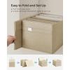 imageSONGMICS Storage Baskets Set of 2 Extra Large Storage Bins for Organizing 30L 157 x 118 x 98 Inches Fabric Storage Cubes for Shelves Easy to Clean Foldable 2 Handles Cloud White UROB240W02Summer Sand